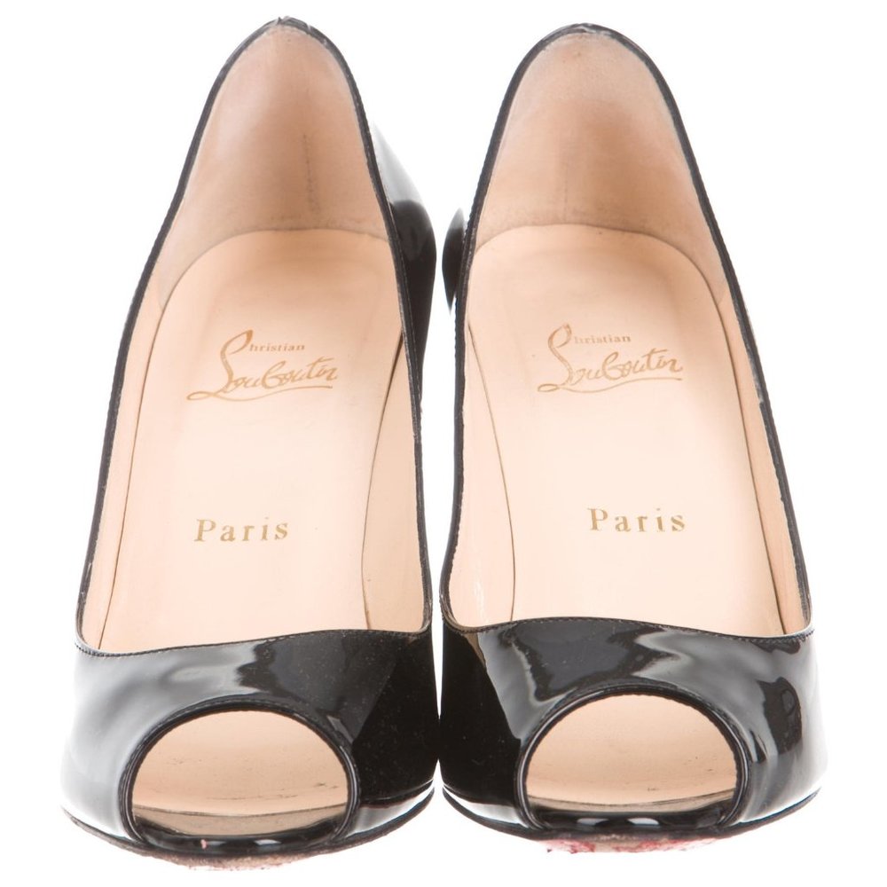 Christian Louboutin Simple Peep-toe Pump, Black 38